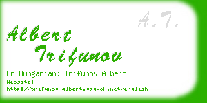 albert trifunov business card